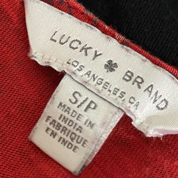 Lucky Brand Women’s Paisley Print Tie-Front Top Sz Small Boho Country Western - Picture 8 of 8